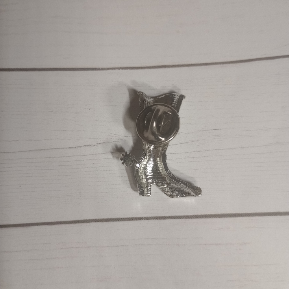 Vintage Ballou Reg'd signed silver boot pin - Picture 3 of 4